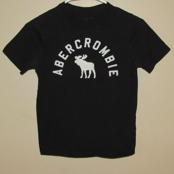 Vintage Y2K Abercrombie Kids Embroidered Spell Out Moose Logo T Shirt sz 9/10 - Picture 1 of 3